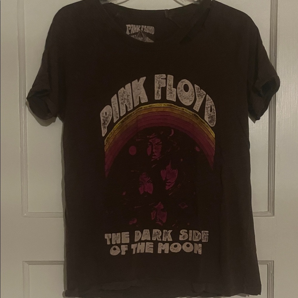Lucky Brand Pink Floyd Purple Tee with Rainbow Design